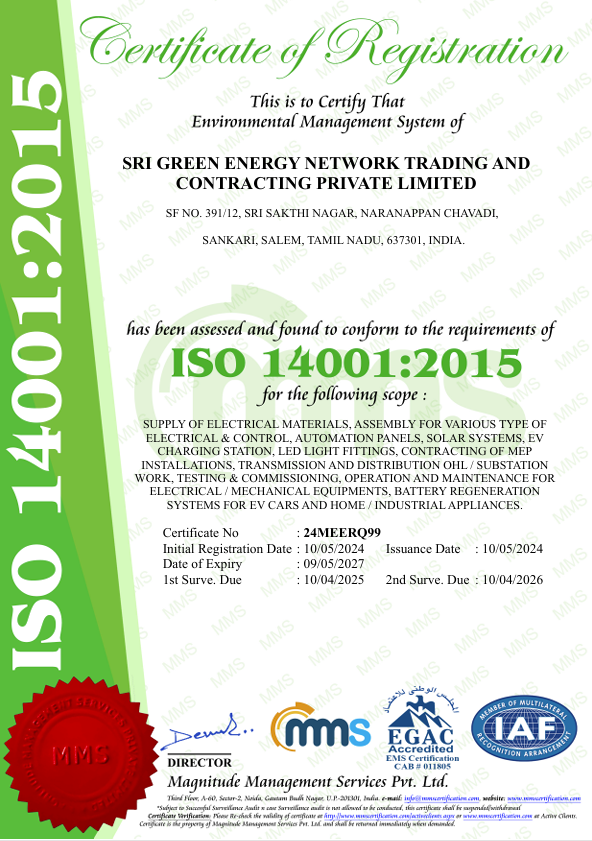 ISO 14001:2015 Environmental Management Certificate